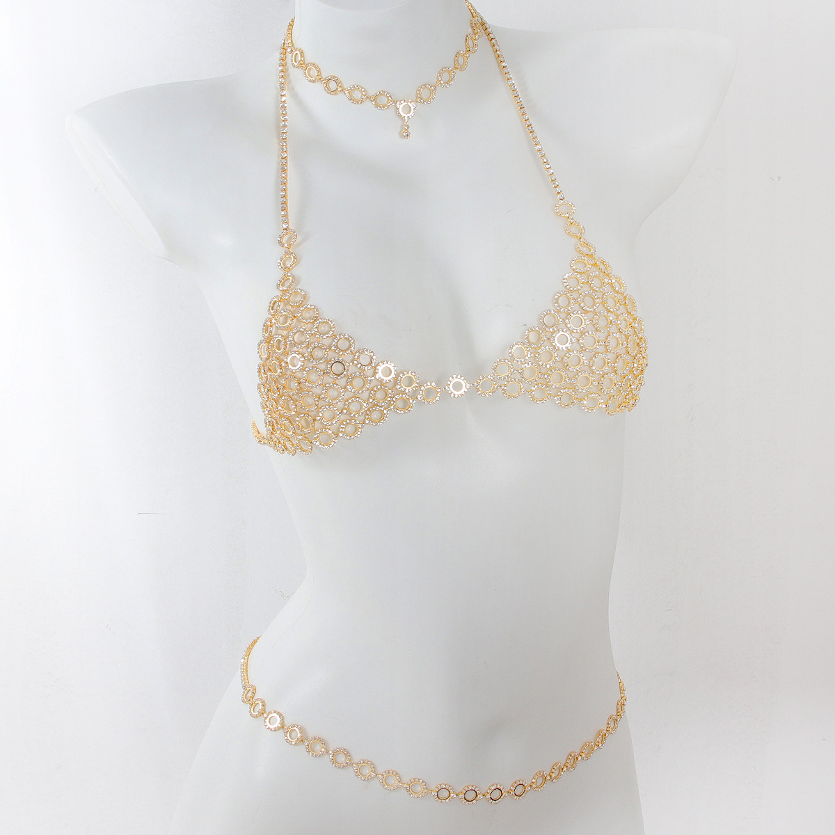 Body Jewelry Luxury - 세련된 원형 스플라이싱 라이트 럭셔리 스타일