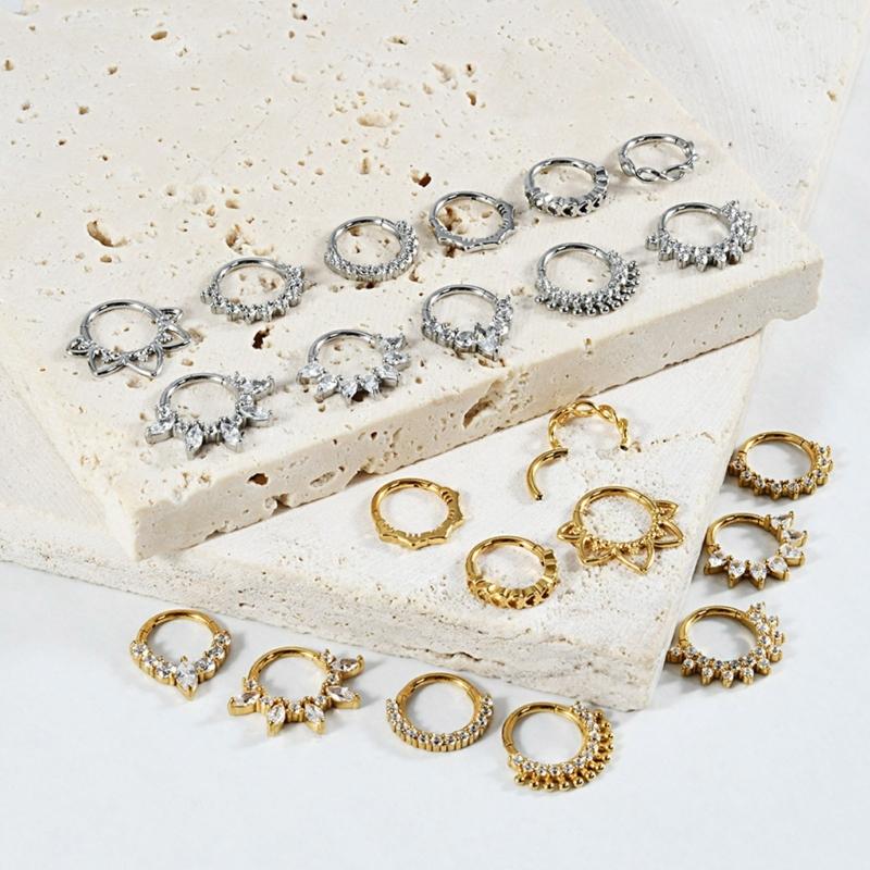 Body Jewelry Cartilage Earrings - 31BB 크리스탈 코 귀 연골 링