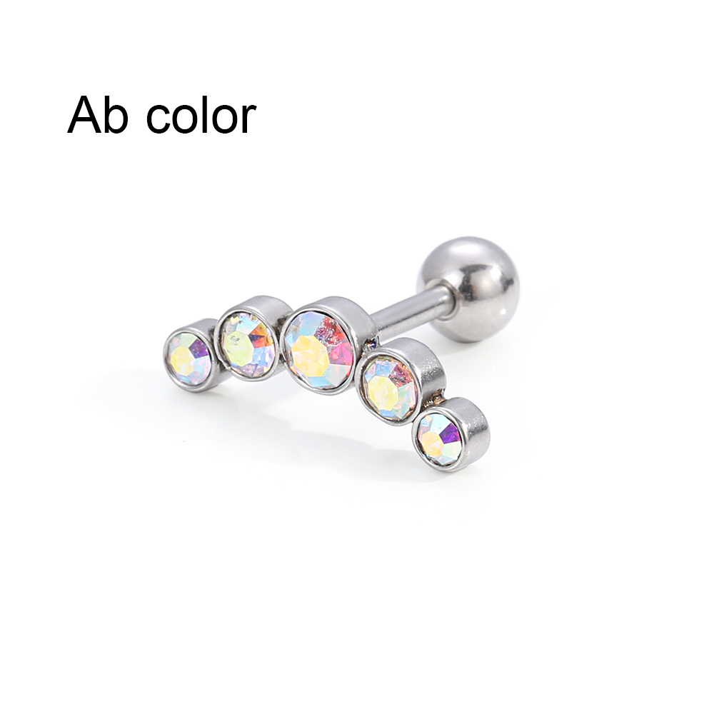 Body Jewelry Cartilage Earrings - 1개 패션 16G 크리스탈 젬 오팔