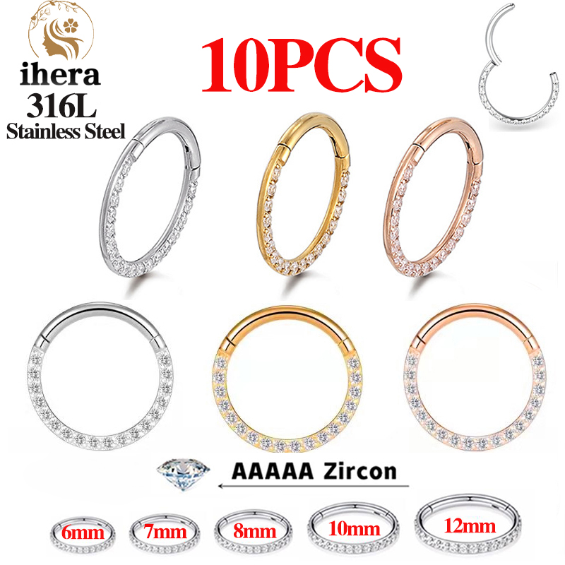 Body Jewelry Cartilage Earrings - 1/10개 스테인리스 스틸 코링, 셉텀 클리커,