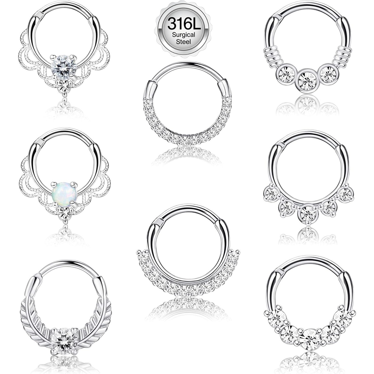 Septum Clicker Ring - Drperfect 16G Septum Clicker 링 스테인레스