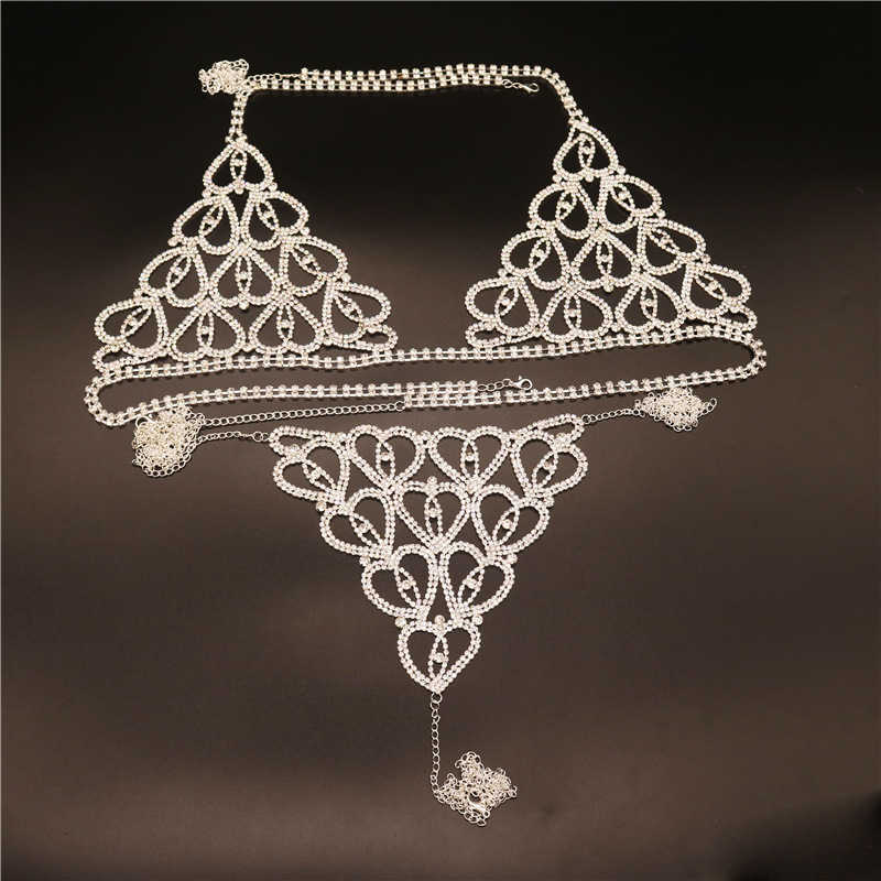 여성 바디 주얼리 바디 체인 라인스톤 비키니 러브 타입 - Body Jewelry Metal Types 리뷰 및 가격