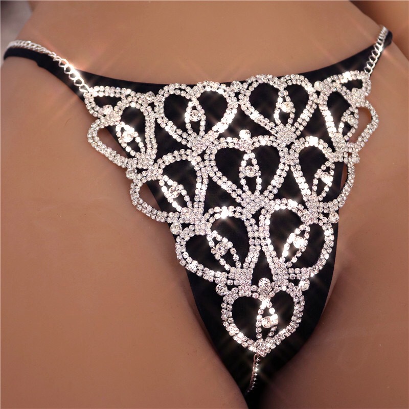 여성 바디 주얼리 바디 체인 라인스톤 비키니 러브 타입 - Body Jewelry Metal Types 리뷰 및 가격