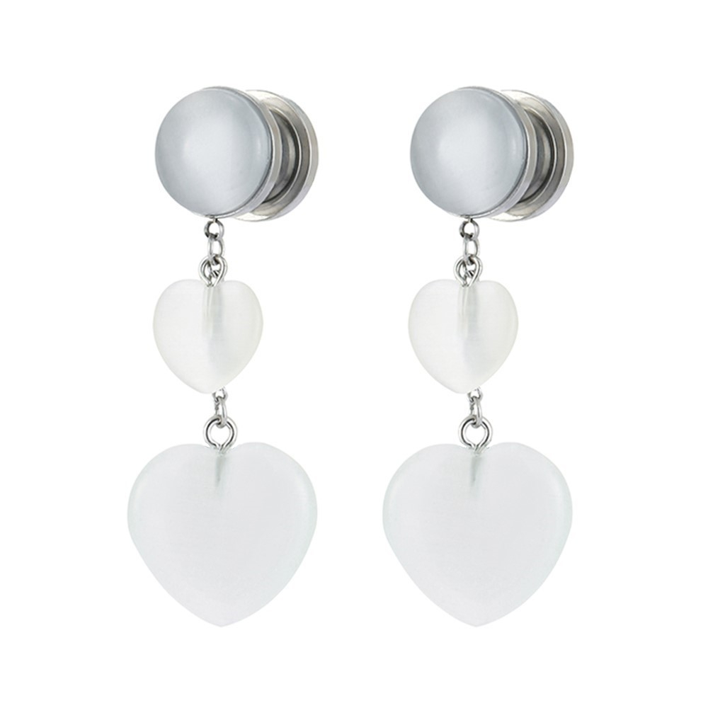 멀티 타입 드롭 댕글 태슬 천연석 이어 게이지 플러그, - Body Jewelry Metal Types 리뷰 및 가격