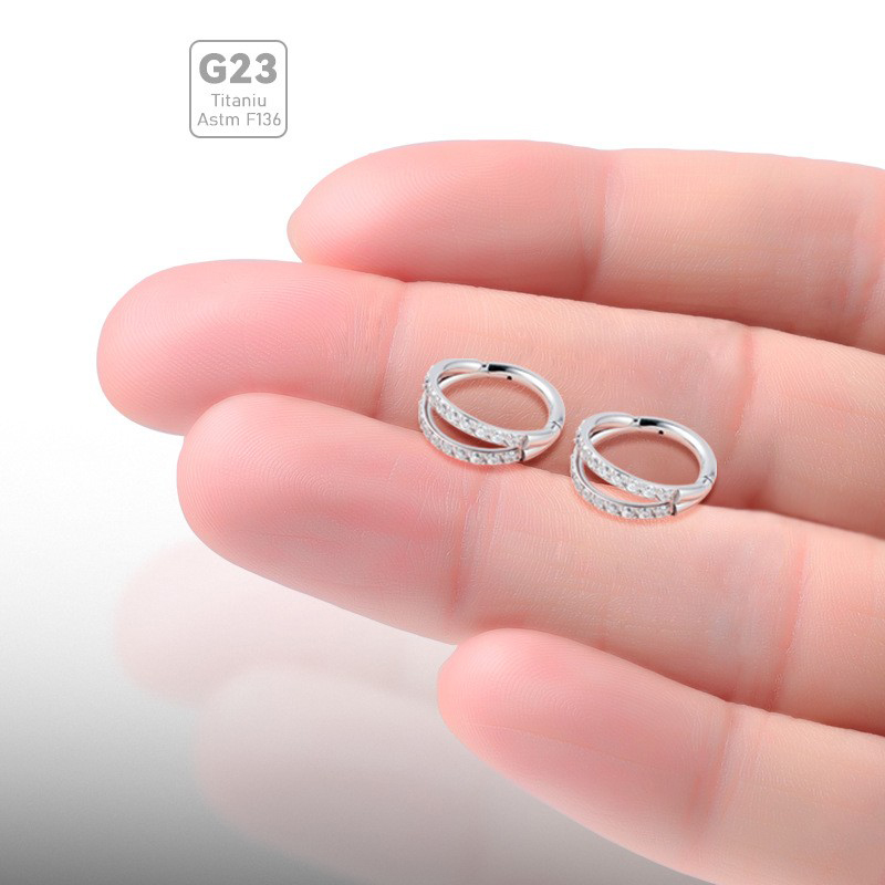 ASTM F136 티타늄 콘치 후프 링 이중 레이어 귀 - Septum Clicker Ring 리뷰 및 가격