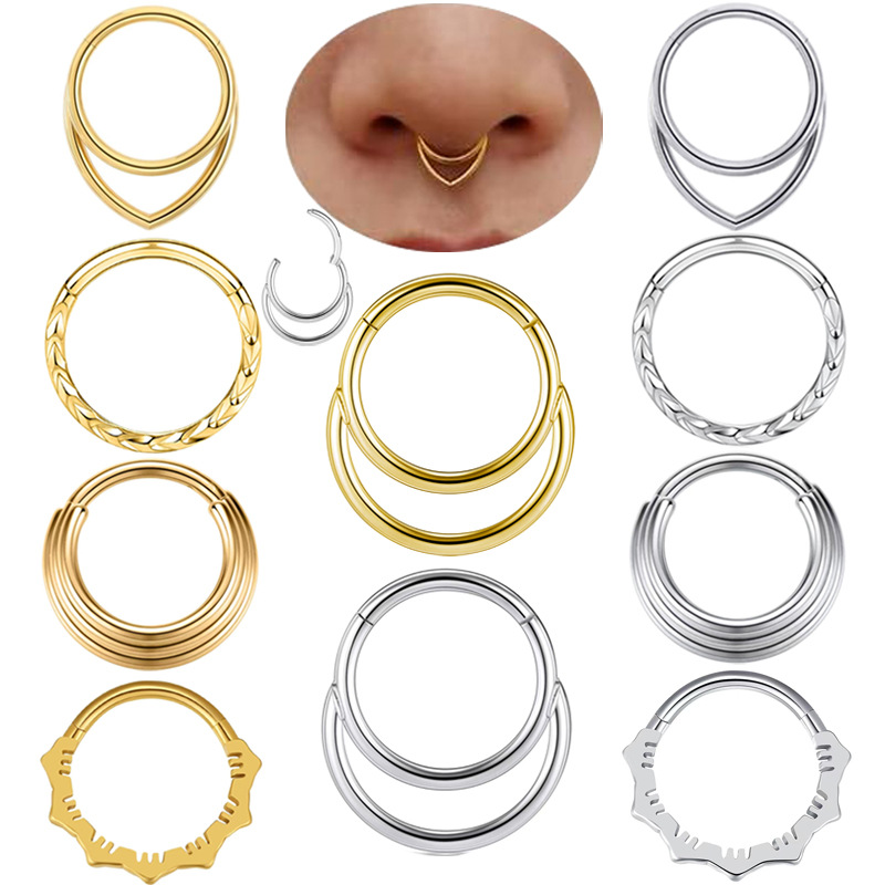 코 후프 귀걸이 금속 코 링 피어싱 16g 스테인리스  - Body Jewelry Cartilage Earrings 리뷰 및 가격
