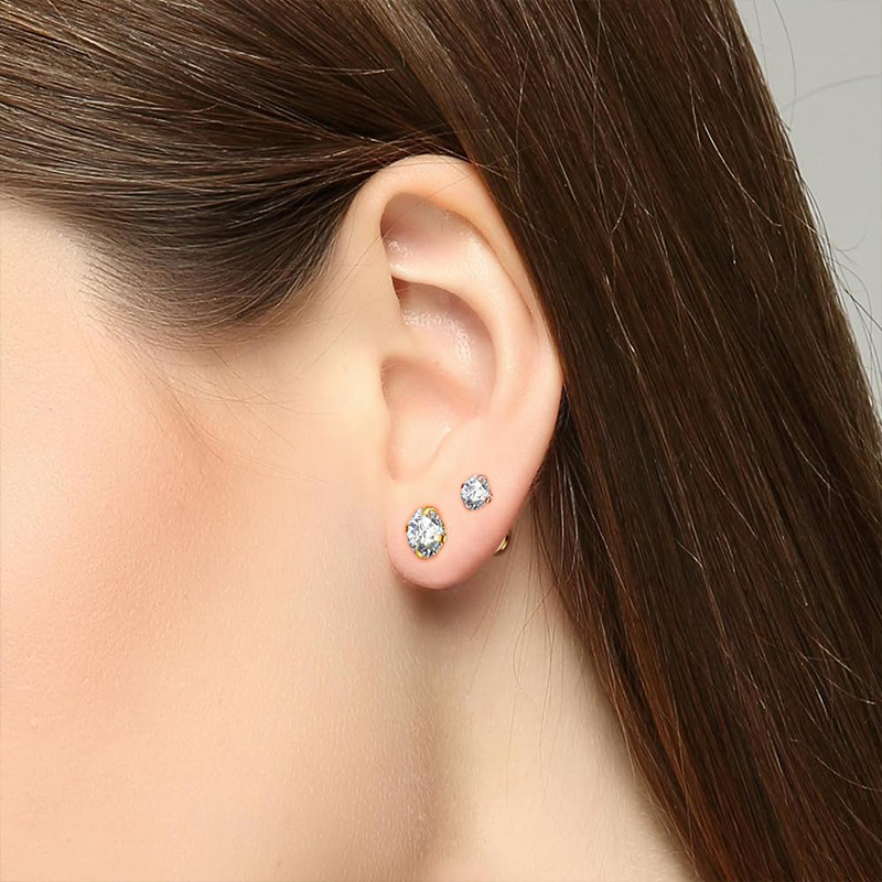 16G 티타늄 내부 나사산 플랫 백 큐빅 지르코니아 스 - Body Jewelry Cartilage Earrings 리뷰 및 가격