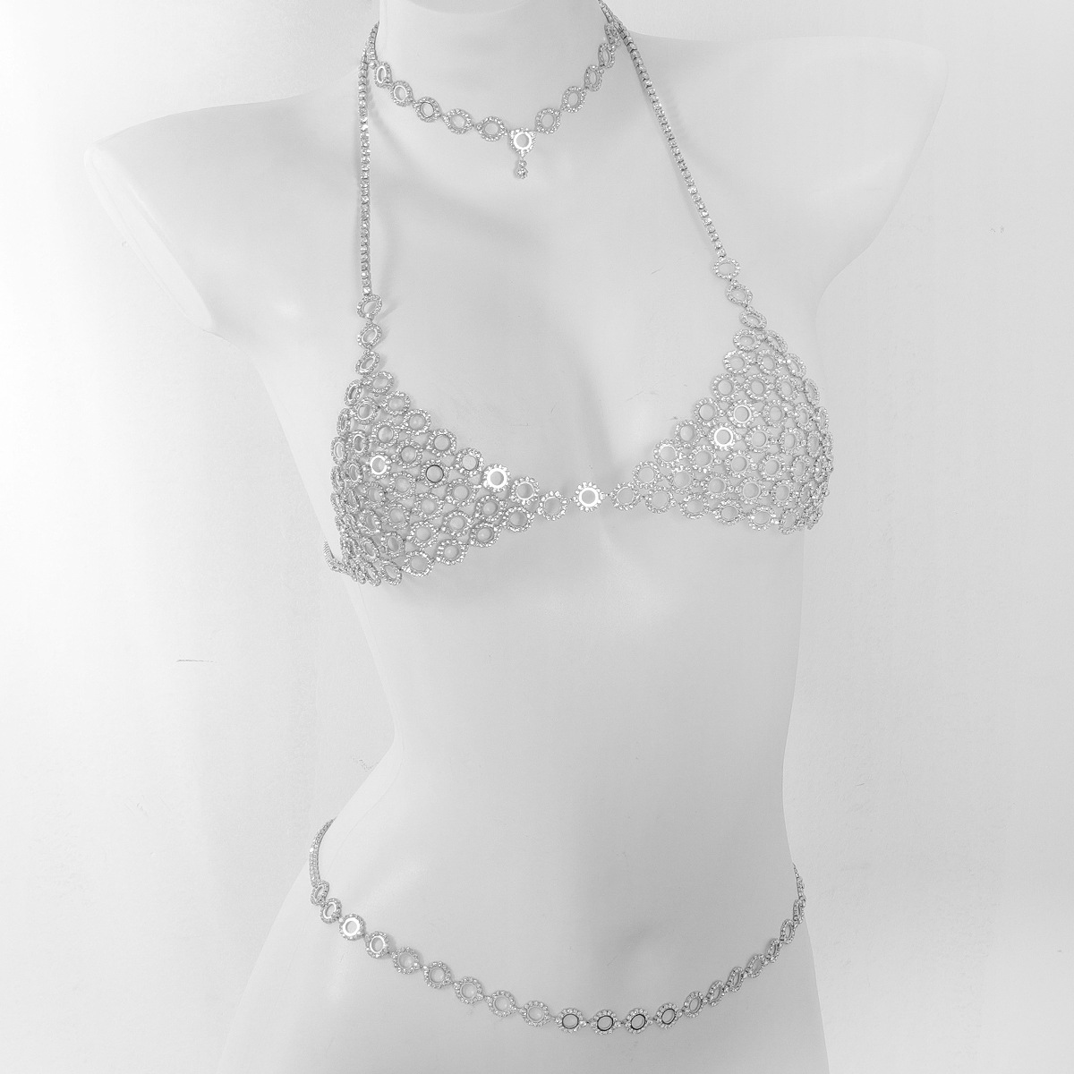 세련된 원형 스플라이싱 라이트 럭셔리 스타일 라인스톤  - Body Jewelry Luxury 리뷰 및 가격