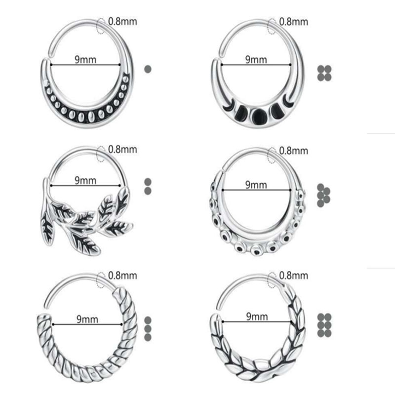 여성용 코 피어싱 액세서리 6개와 얼굴 피어싱 주얼리는 - Body Jewelry Metal Types 리뷰 및 가격