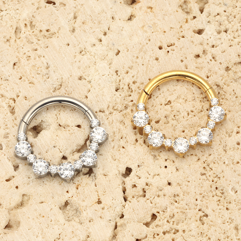 ASTM F136 티타늄 다이스 클리커 코 피어싱 (C - Septum Clicker Ring 리뷰 및 가격