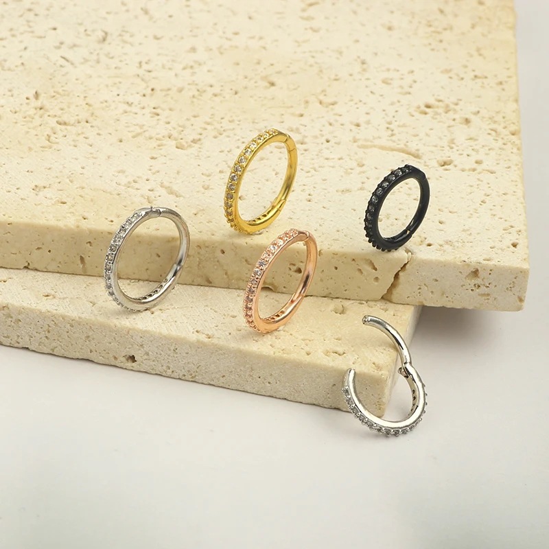 16G 투명 CZ 코링 후프 316L 수술용 스틸 심리 - Body Jewelry Cartilage Earrings 리뷰 및 가격