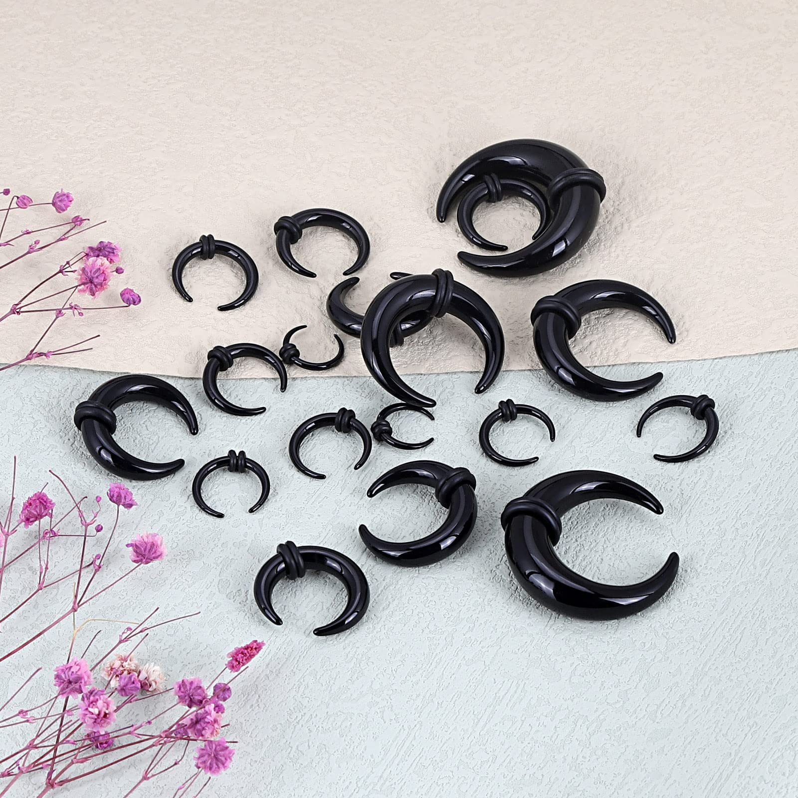 아크릴 셉텀 핀처 테이퍼 C 모양 버팔로 이어 테이퍼  - Septum Clicker Ring 리뷰 및 가격