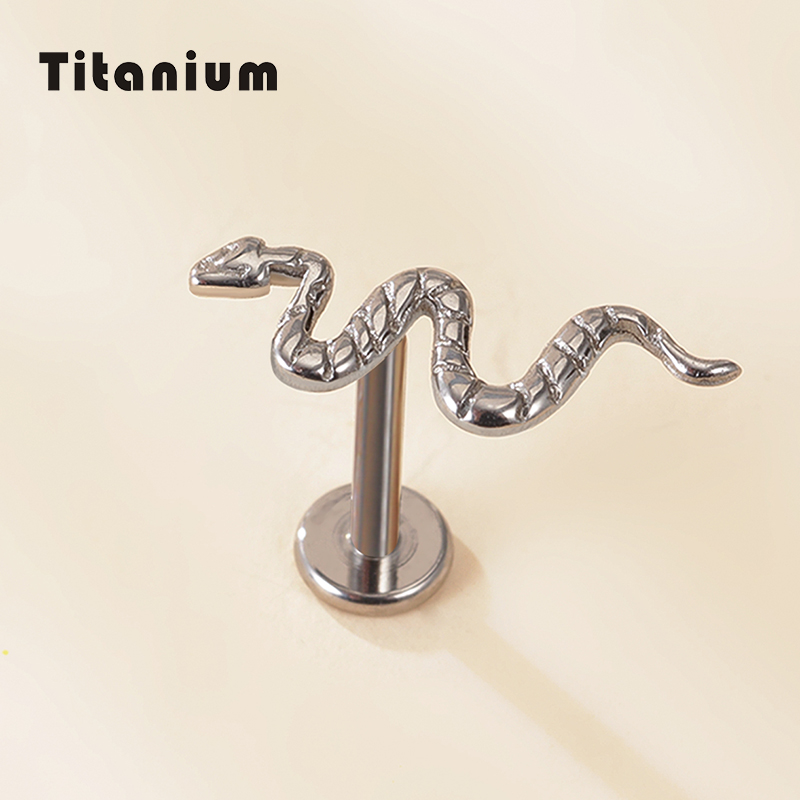 G23 티타늄 뱀/벌/깃털/유형 PIERC 립 스터드  - Body Jewelry Metal Types 리뷰 및 가격