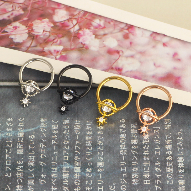 셉텀 링 플래닛 주얼리 수술용 스틸 데이스 피어싱 주얼 - Body Jewelry Cartilage Earrings 리뷰 및 가격