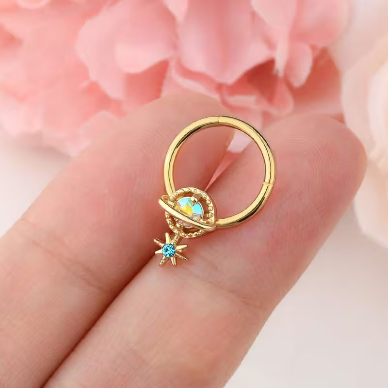 셉텀 링 플래닛 주얼리 수술용 스틸 데이스 피어싱 주얼 - Body Jewelry Cartilage Earrings 리뷰 및 가격