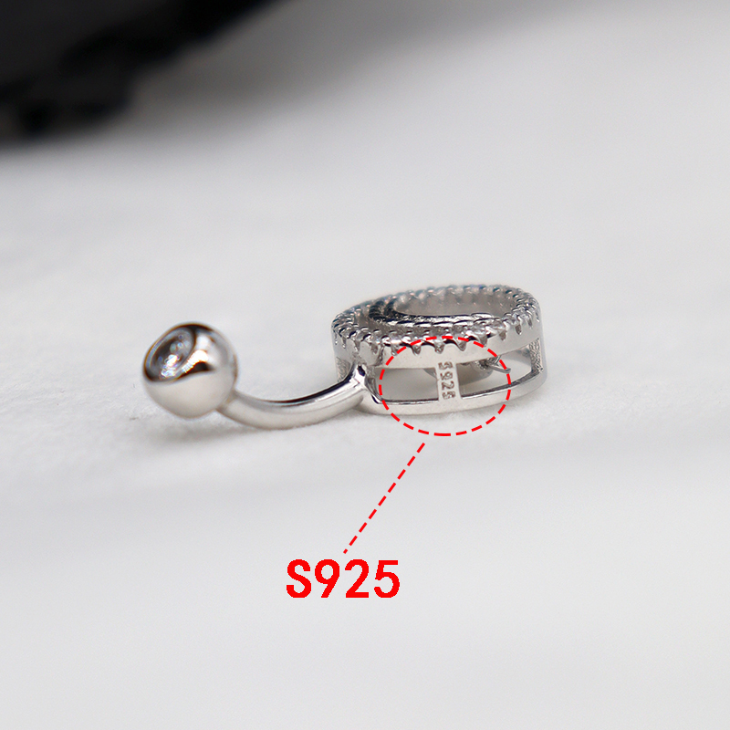 피어싱 배꼽 실버 925 스털링 실버 원형 민첩한 배꼽 - Body Jewelry Good Quality 리뷰 및 가격