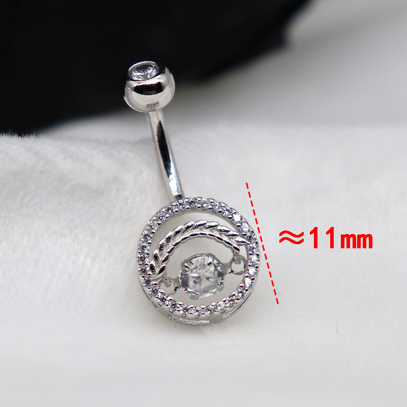 피어싱 배꼽 실버 925 스털링 실버 원형 민첩한 배꼽 - Body Jewelry Good Quality 리뷰 및 가격