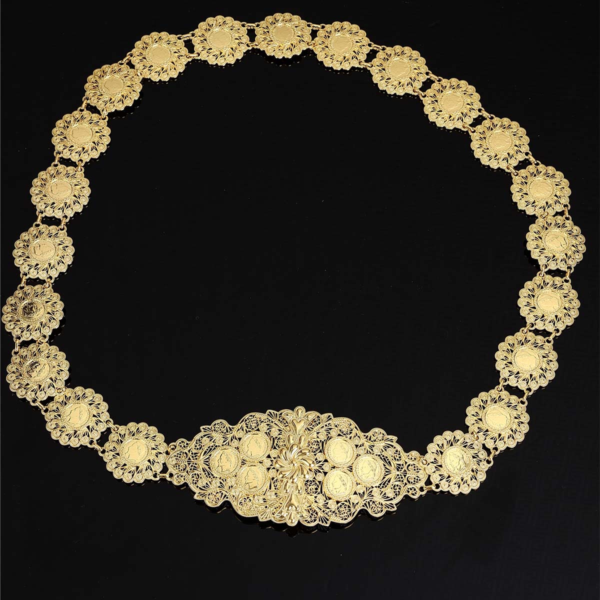 럭셔리 프랑스 나폴레옹 III 금속 동전 머리 허리 체 - Body Jewelry Luxury 리뷰 및 가격