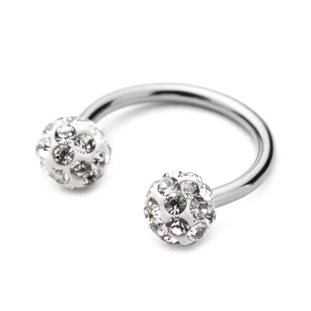 5pc 스테인레스 스틸 라인 석 공 나선형 립 링 펑크 - Body Jewelry Metal Types 리뷰 및 가격