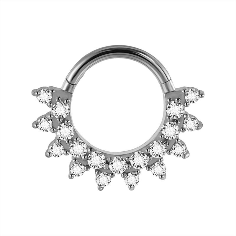 31BB 크리스탈 코 귀 연골 링 세련된 격막 링 스테 - Body Jewelry Cartilage Earrings 리뷰 및 가격
