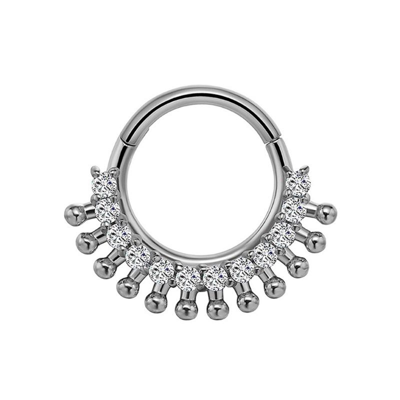 31BB 크리스탈 코 귀 연골 링 세련된 격막 링 스테 - Body Jewelry Cartilage Earrings 리뷰 및 가격