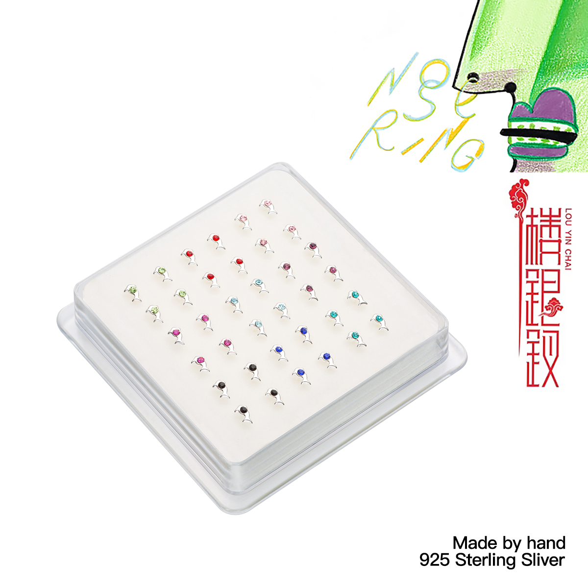 925 스털링 실버 미니 귀여운 돌고래 유형 코 스터드 - Body Jewelry Metal Types 리뷰 및 가격