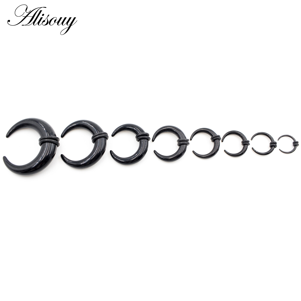 2pcs 아크릴 C Sahpe 버팔로 경적 귀 핀처 S - Septum Clicker Ring 리뷰 및 가격