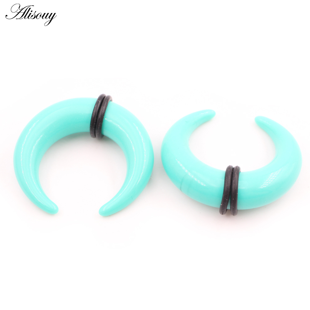 2pcs 아크릴 C Sahpe 버팔로 경적 귀 핀처 S - Septum Clicker Ring 리뷰 및 가격