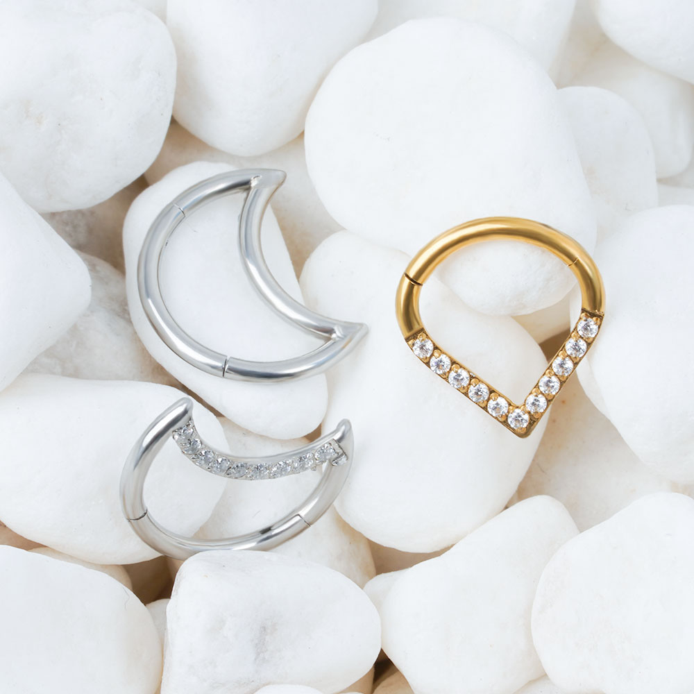 F136 티타늄 힌지 티어 드롭 세그먼트 링 Septu - Septum Clicker Ring 리뷰 및 가격
