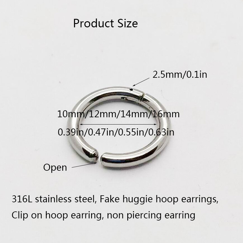남성 여성을위한 2/6Pcs 가짜 Huggie 후프 귀 - Body Jewelry Cartilage Earrings 리뷰 및 가격