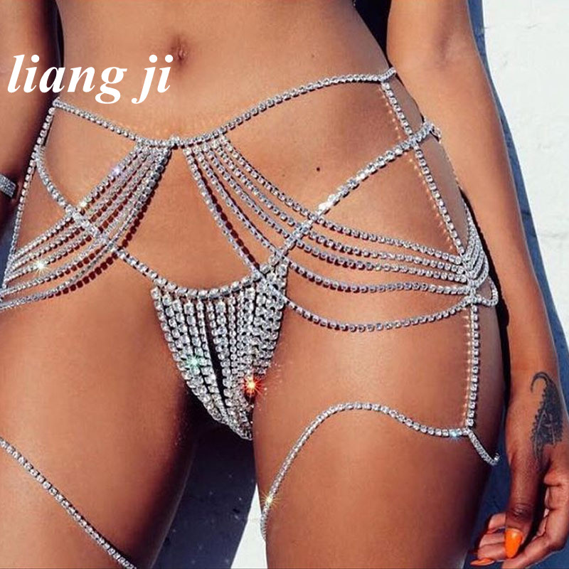 섹시한 바디 체인 허리 체인, 크리스탈 비키니, 쓰리  - Body Jewelry Chest 리뷰 및 가격