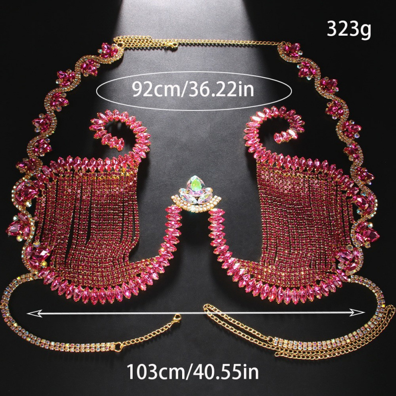 여성용 바디 체스트 체인 섹시한 비키니 멀티 레이어 라 - Body Jewelry Metal Types 리뷰 및 가격