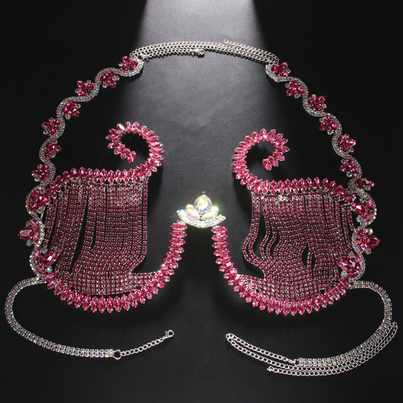 여성용 바디 체스트 체인 섹시한 비키니 멀티 레이어 라 - Body Jewelry Metal Types 리뷰 및 가격