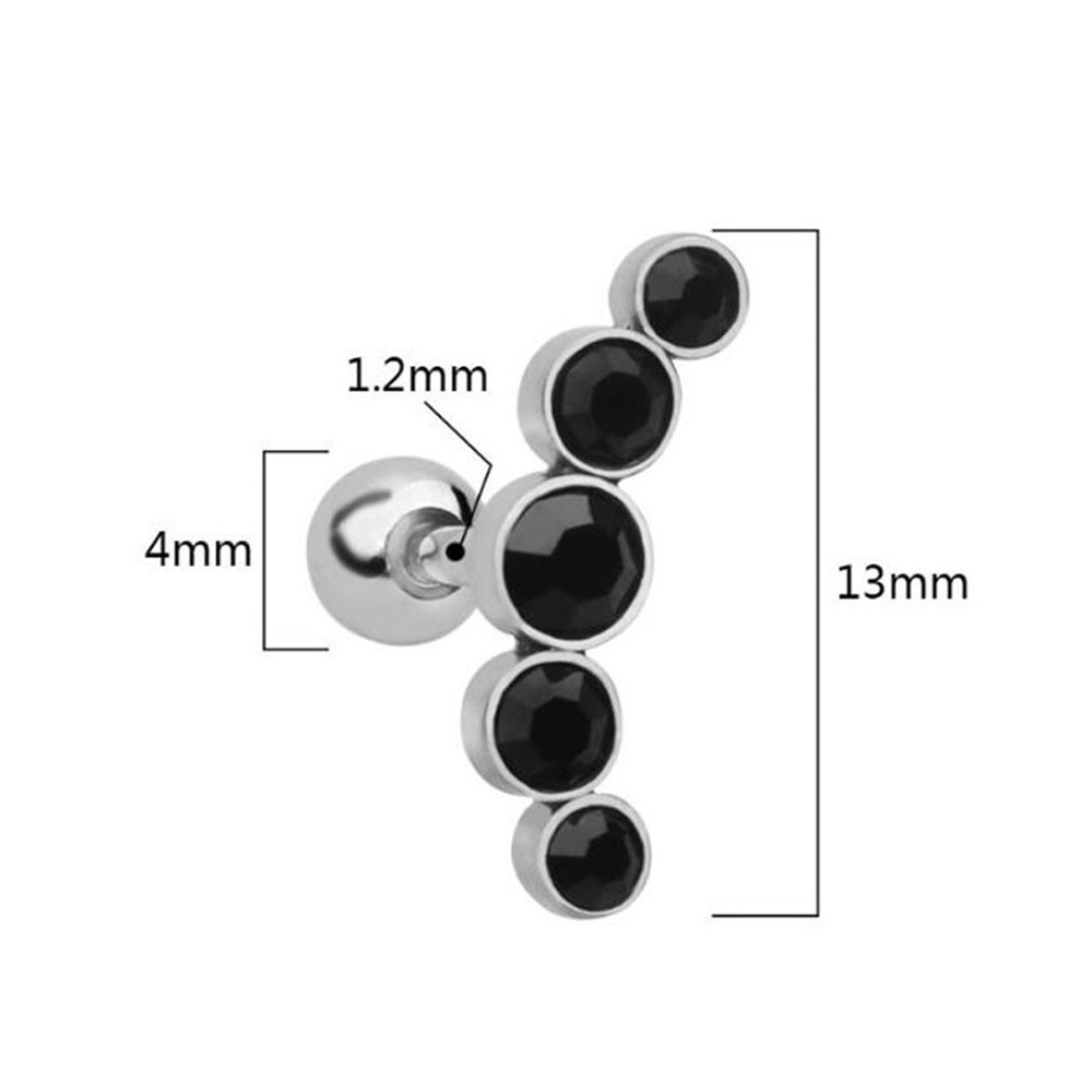 1개 패션 16G 스테인리스 스틸 바 스터드 귀걸이 연 - Body Jewelry Cartilage Earrings 리뷰 및 가격