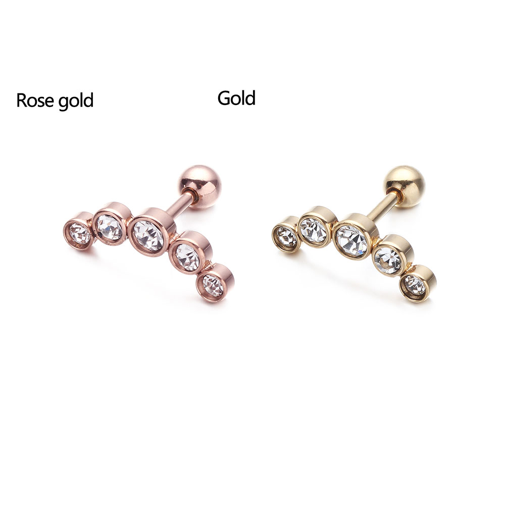 1개 패션 16G 스테인리스 스틸 바 스터드 귀걸이 연 - Body Jewelry Cartilage Earrings 리뷰 및 가격