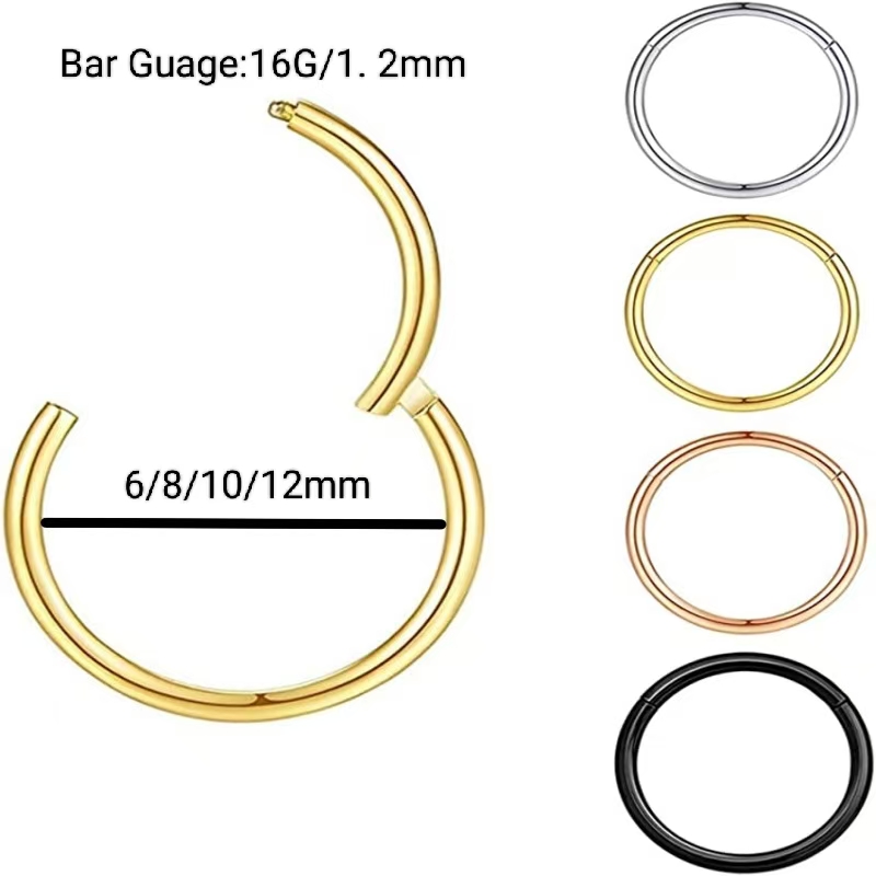 10개 세트 16G 셉텀 클리커 링 세트 316L 스테 - Septum Clicker Ring 리뷰 및 가격