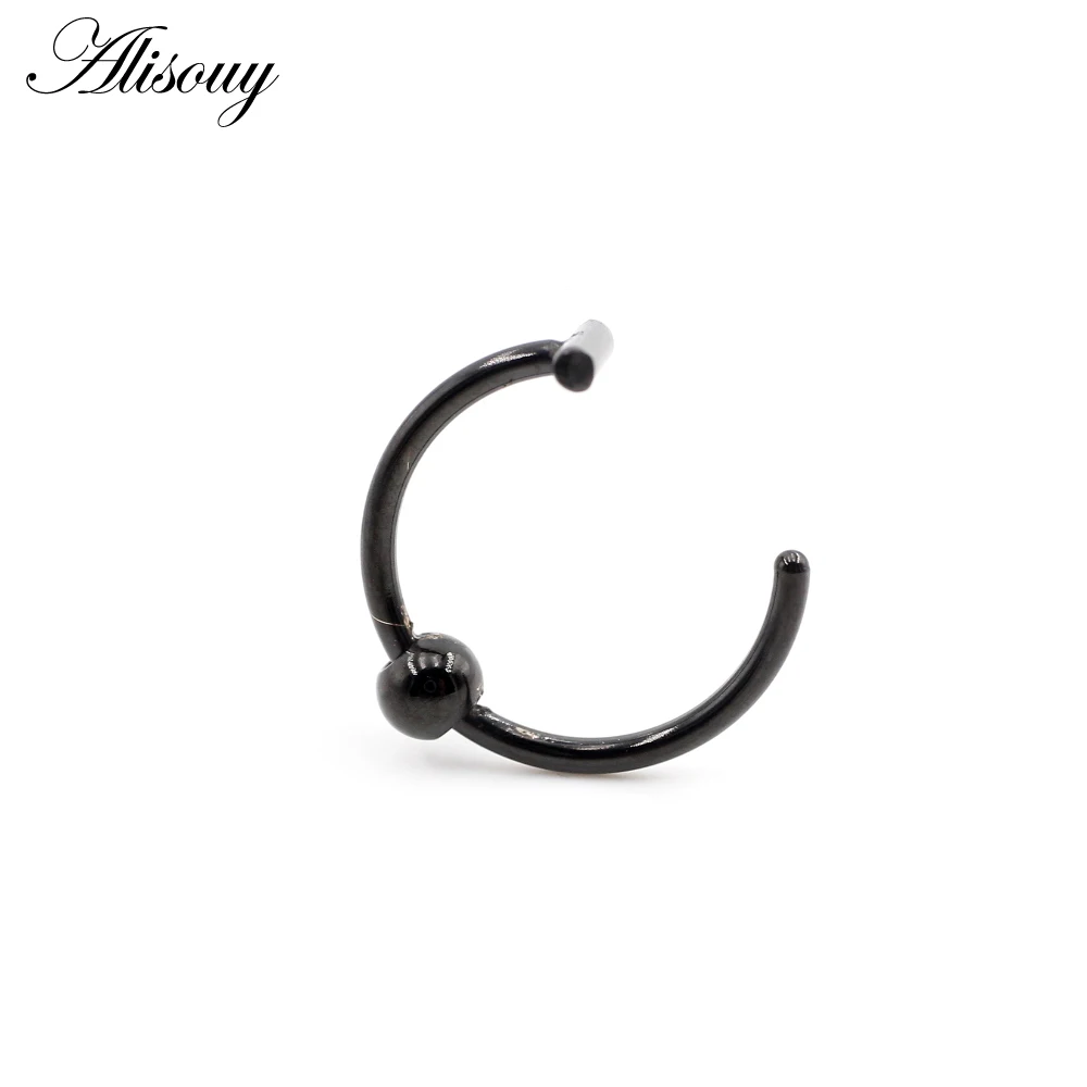 1개 스테인리스 스틸 코 링 C형 볼 스파이크 콘 립  - Body Jewelry Metal Types 리뷰 및 가격