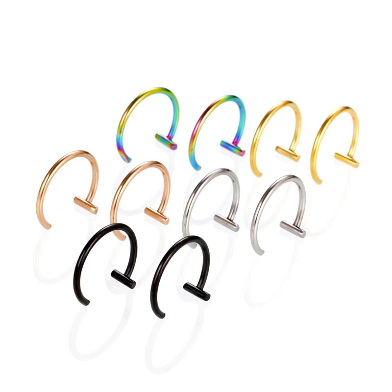 18G 수술용 스틸 립 링 하프 후프 귀걸이 오픈 후프 - Body Jewelry Cartilage Earrings 리뷰 및 가격