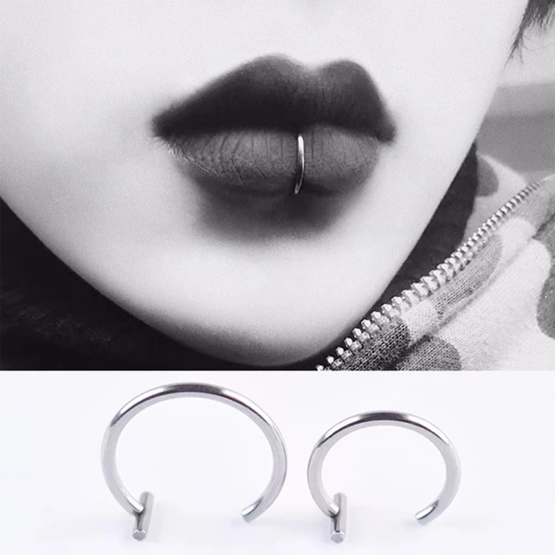 18G 수술용 스틸 립 링 하프 후프 귀걸이 오픈 후프 - Body Jewelry Cartilage Earrings 리뷰 및 가격