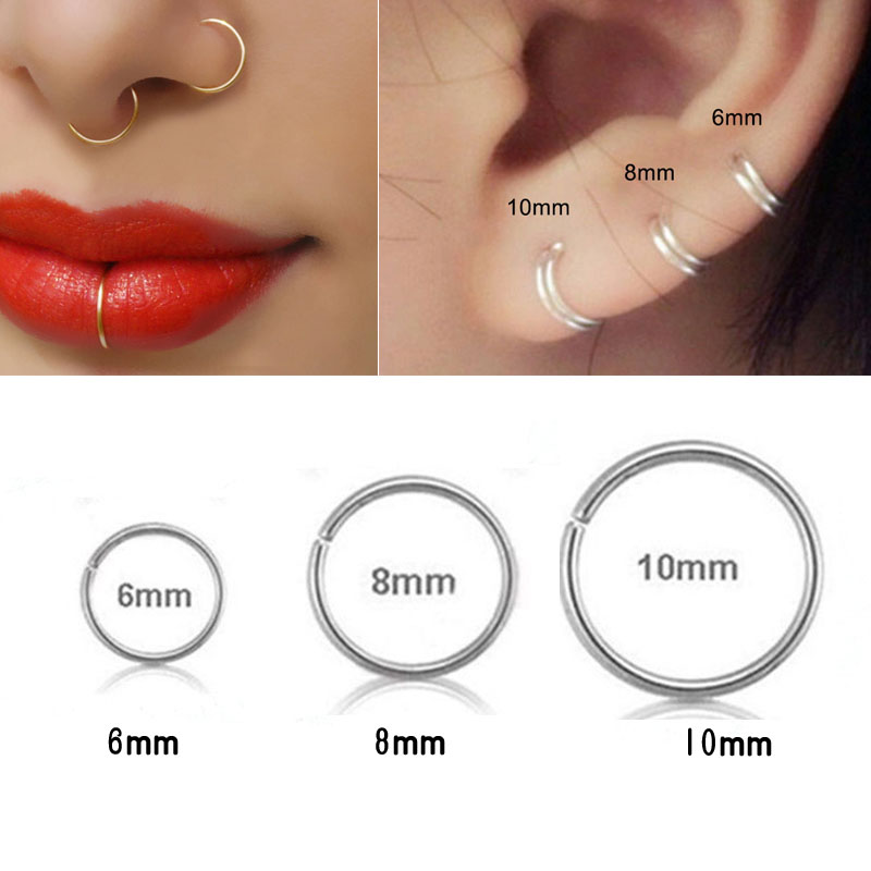 여성용 925 실버 코 링 립 링 피어싱 쥬얼리, 연골 - Body Jewelry Cartilage Earrings 리뷰 및 가격