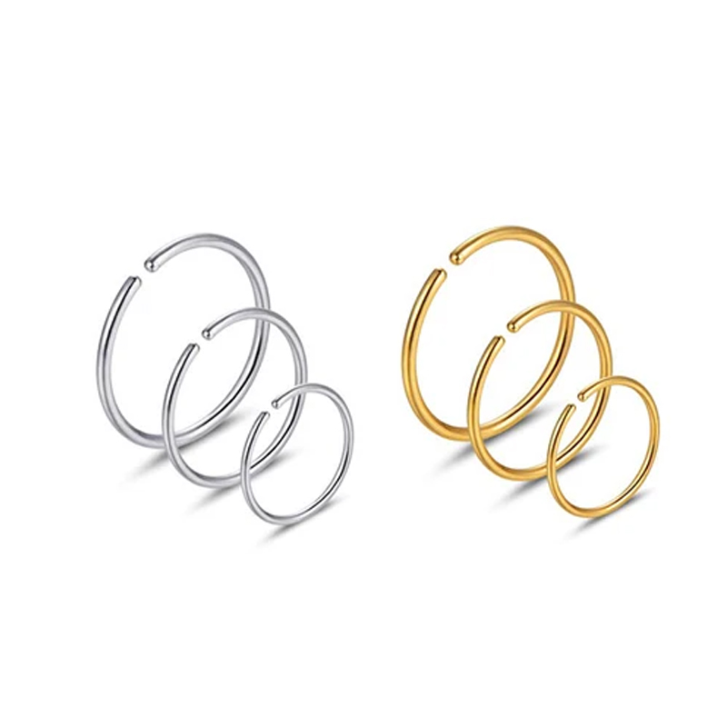 6개/세트 저자극성 코링 후프 316L 외과용 스테인리 - Body Jewelry Cartilage Earrings 리뷰 및 가격