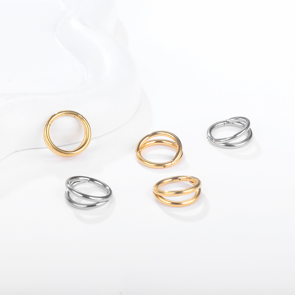 1pc 티타늄 연골 후프 귀걸이 지르콘 하트 힌지 세그 - Septum Clicker Ring 리뷰 및 가격