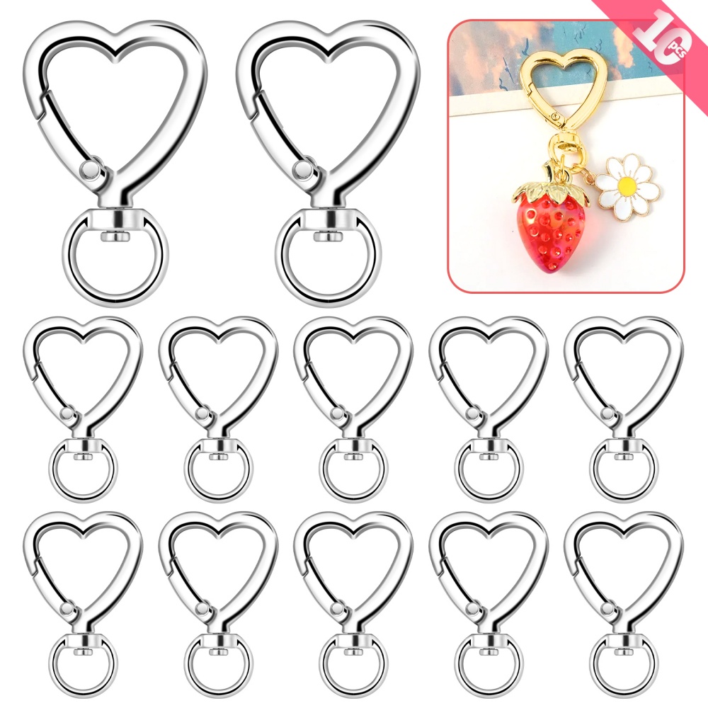 10개 금속 하트 모양 로브스터 클로 클래스프 회전식  - Daith Heart Ring 리뷰 및 가격