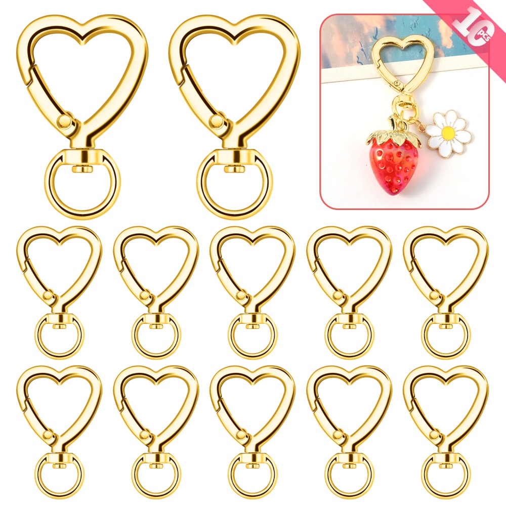 10개 금속 하트 모양 로브스터 클로 클래스프 회전식  - Daith Heart Ring 리뷰 및 가격