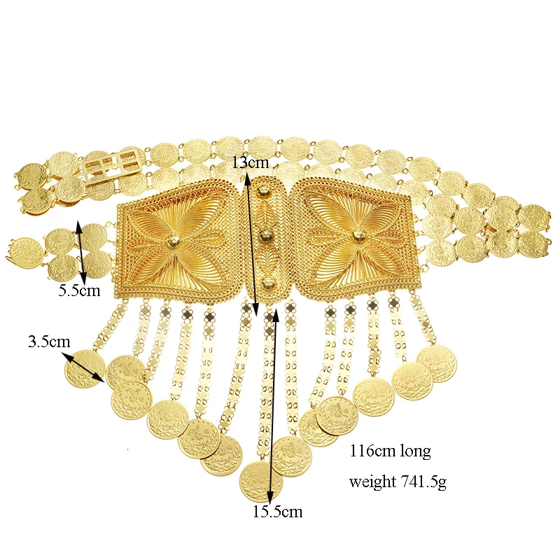 쿠르디쉬 럭셔리 웨딩 쥬얼리 골드 도금 체인 벨트, 신 - Body Jewelry Luxury 리뷰 및 가격