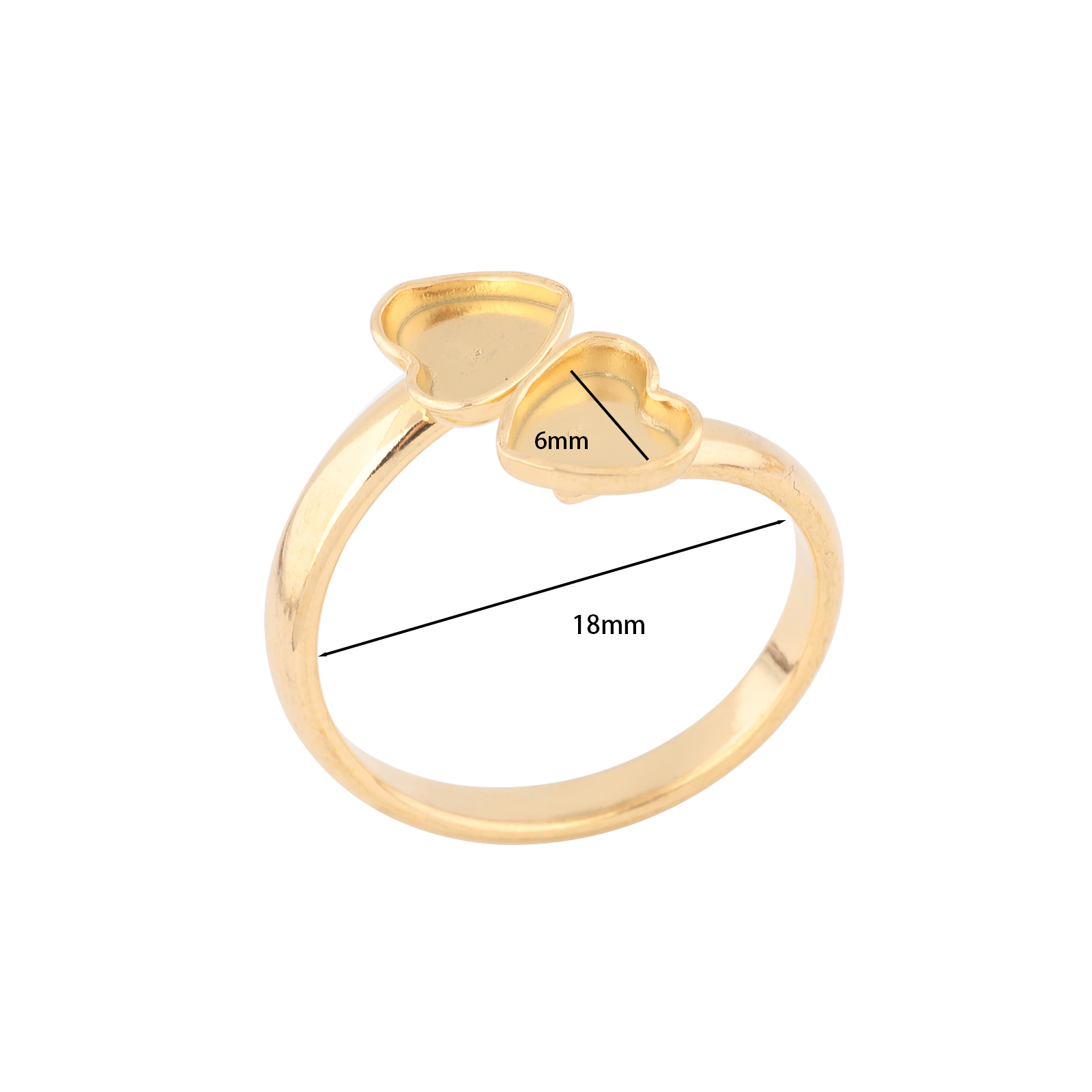 10pcs 스테인레스 스틸 골드 도금 맞는 6mm 하트 - Daith Heart Ring 리뷰 및 가격