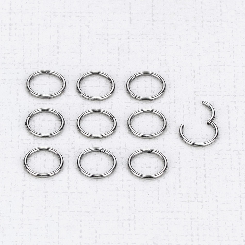 1PC G23 티타늄 힌지 세그먼트 링 코 링 피어싱  - Septum Clicker Ring 리뷰 및 가격