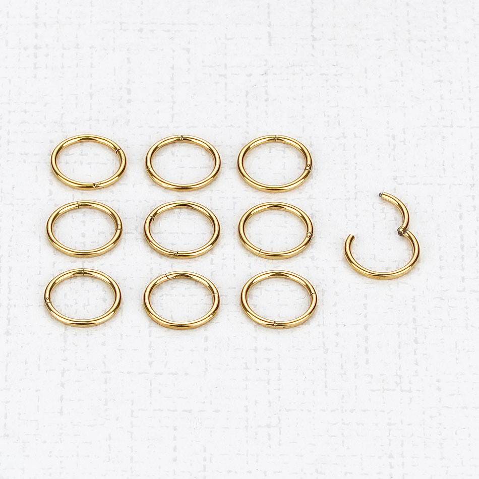 1PC G23 티타늄 힌지 세그먼트 링 코 링 피어싱  - Septum Clicker Ring 리뷰 및 가격