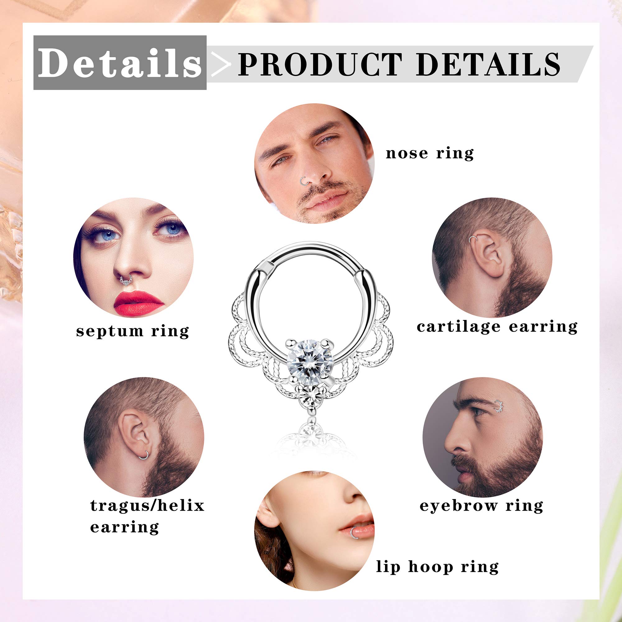 Drperfect 16G Septum Clicker 링 - Septum Clicker Ring 리뷰 및 가격