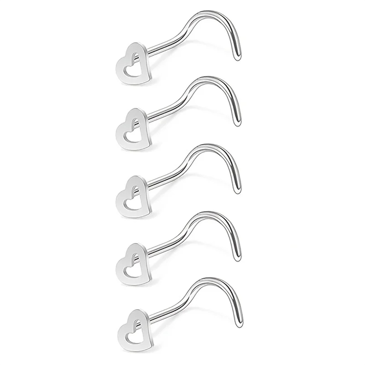 EVISPOL 5종 패션 하트 모양 스테인리스 스틸 여 - Body Jewelry Metal Types 리뷰 및 가격